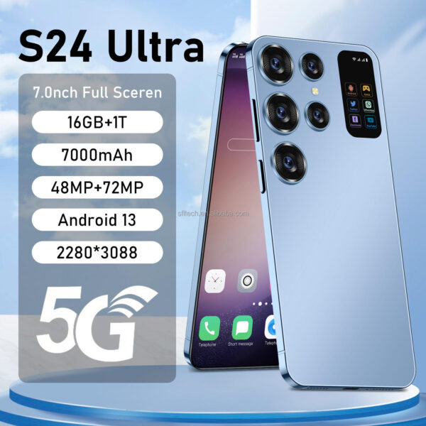 Best selling 5G smartphone S24 Ultra unlocked android 13 telephone cell smartphones 7.3 inch 16G1TB - Image 3