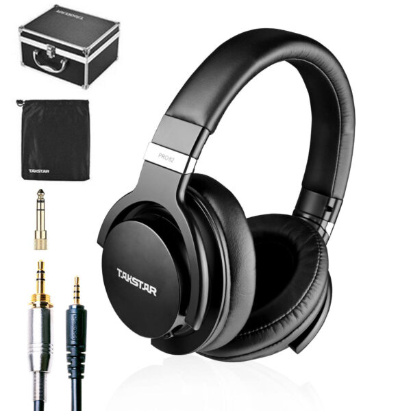 Professional Studio Monitor Headphones 50 Mm Dynamic Type Surround Stereo Wired Dj For Music Mixer Gamer Headset