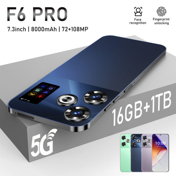 5G Smartphone 6800 mAh f6 high quality original 7.3 Inch Pova 6 pro 16GB+1TB Android 14.0 telephone