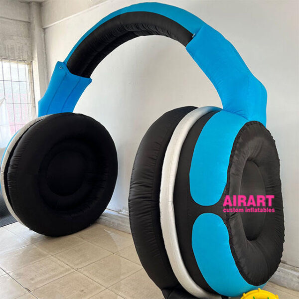 Inflatable Headphone,Blue Color Inflatable Headset Artair Inflatable Manufacturer,Custom Made Color Giant Inflatable